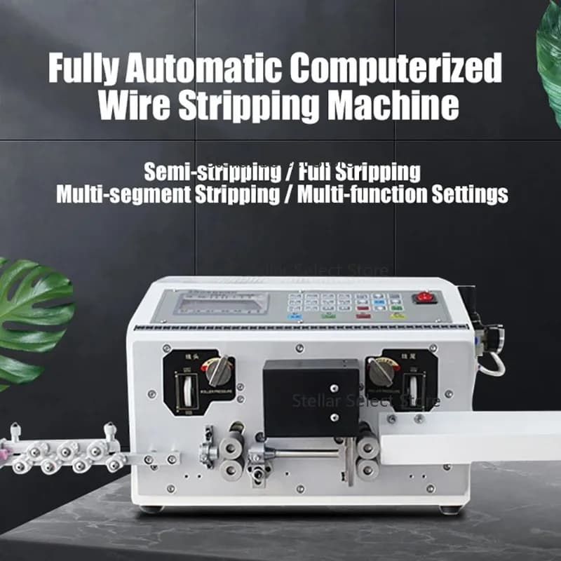 Automatic Wire Stripping Machine 220V Computer-Controlled Fully Automatic Wire Cutting and Stripping Machine Cutting Cable Crimp