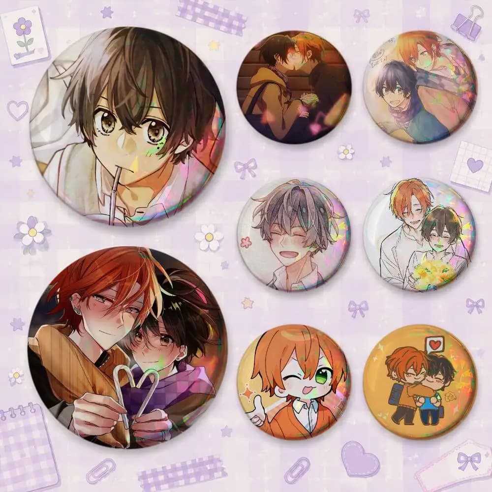 Sasaki to Miyano BL Brooches Cartoon Badge Pins Backpack Hat Accessories Friend Gift