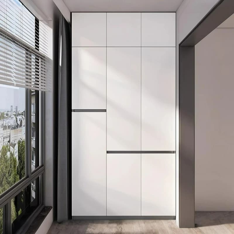 LTT aluminum alloy balcony sunscreen waterproof storage utility cabinet high cabinet locker integrated against the wall