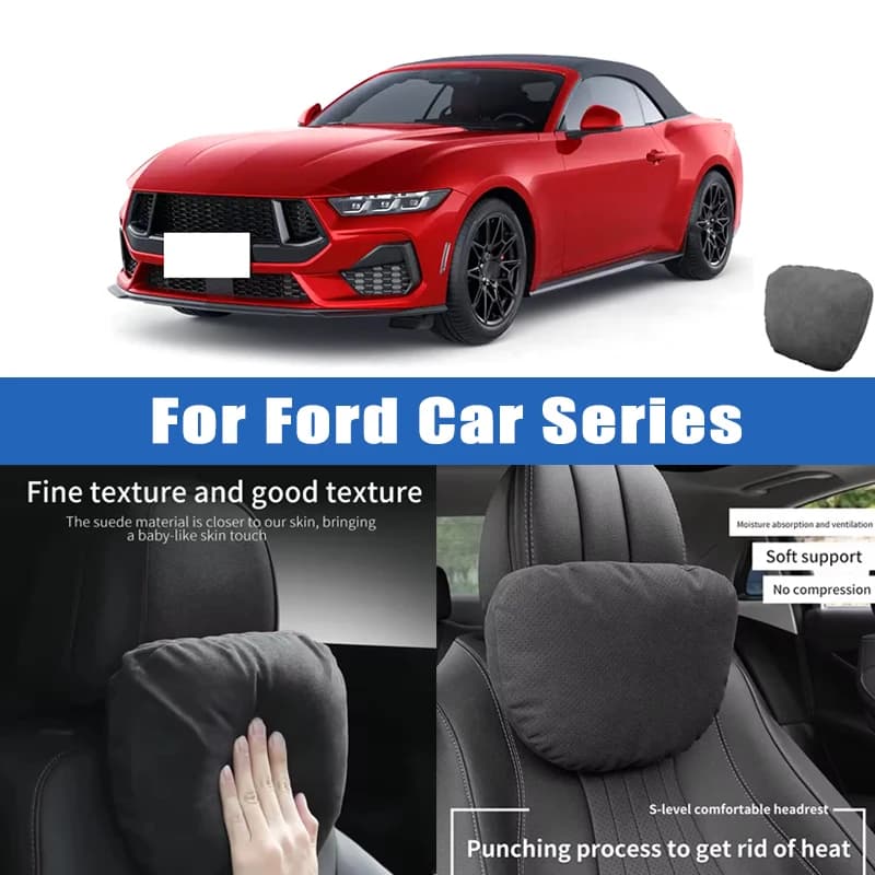 Top Quality Car Headrest Neck Support Seat Soft Neck Pillow Breathable For Ford Focus Fiesta Mustang Escape Explorer Edge F150