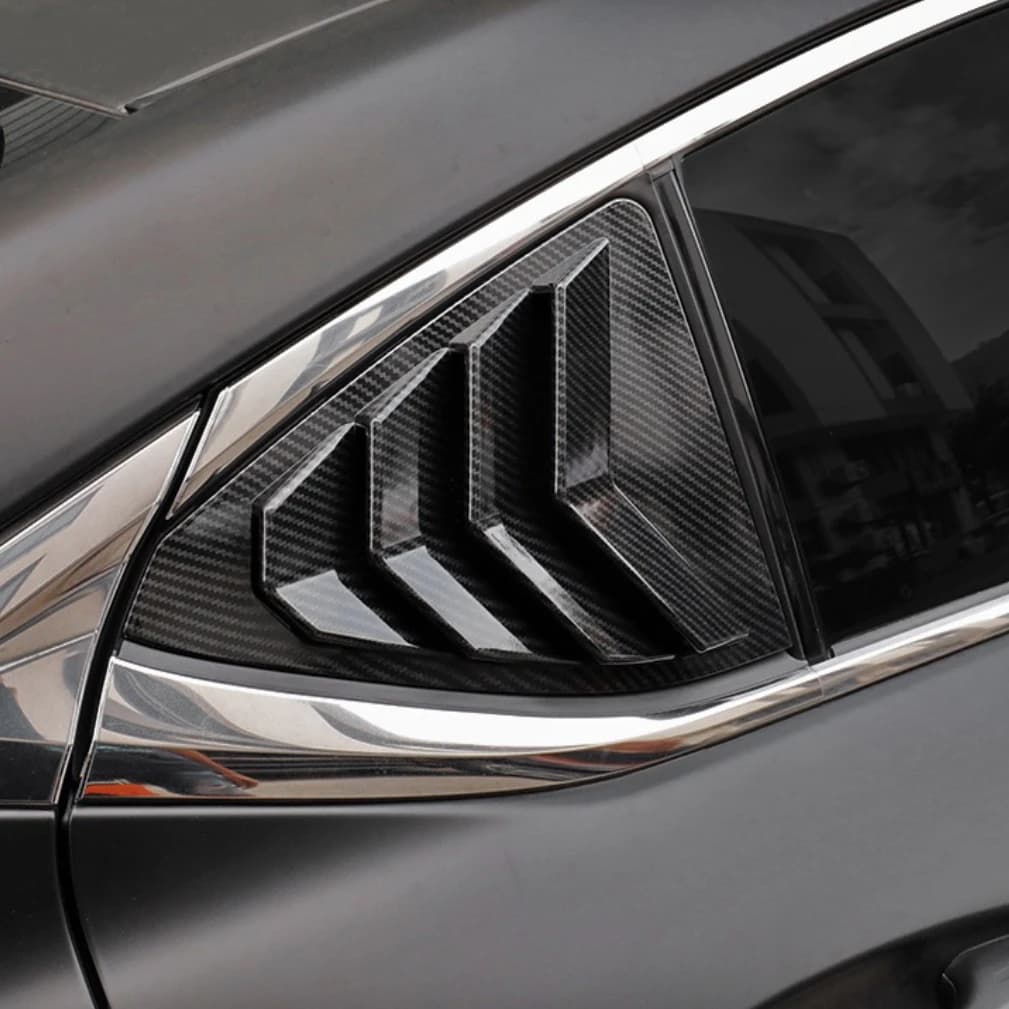 Car Rear Louver Window Side Shutter Cover  Fit For Lexus IS300 IS250 200t 2013-2019 Trim Sticker Vent Scoop ABS Carbon Fiber