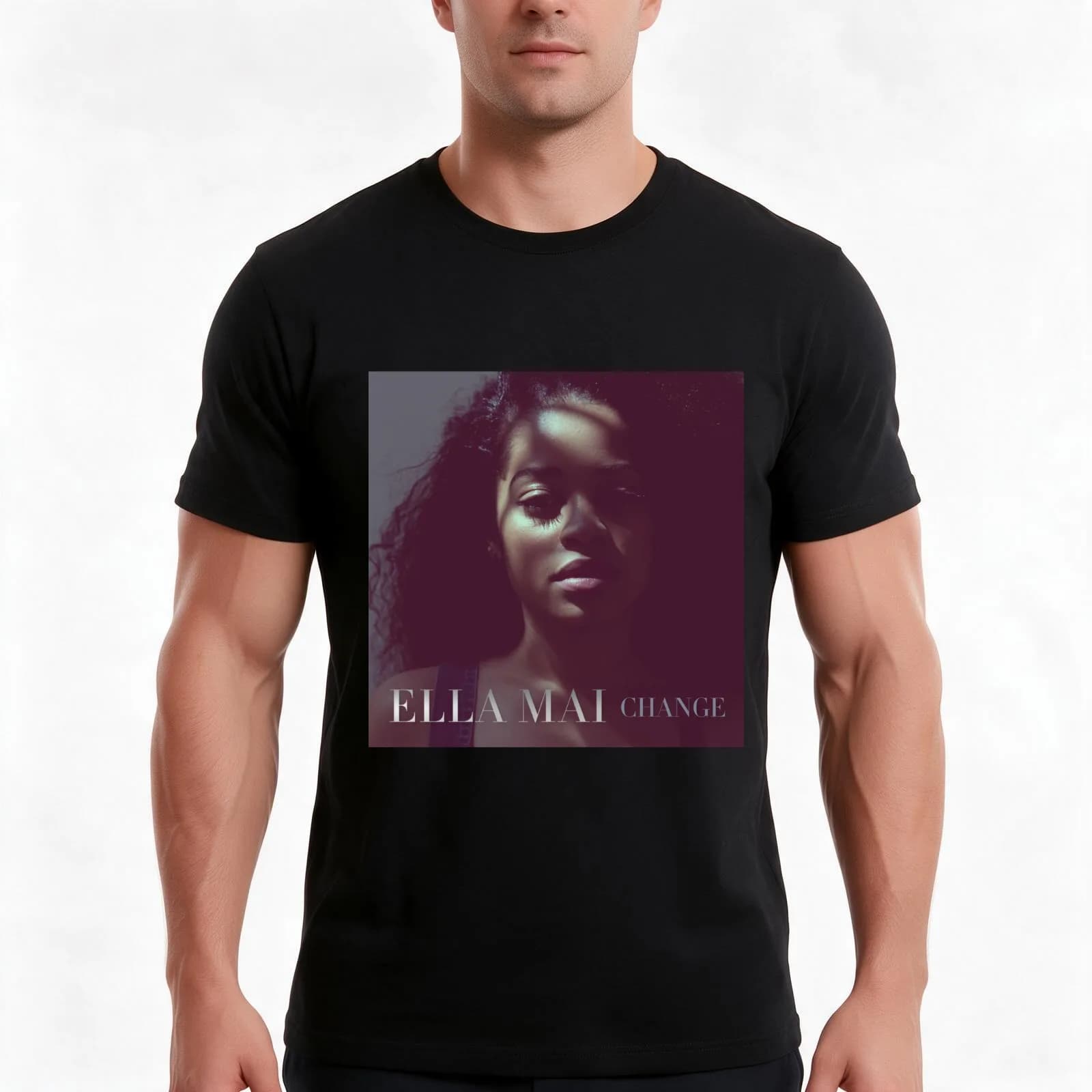Ella Mai T-Shirt, Summer Casual Cotton Tee, Oversized Streetwear Tops, Vintage Graphic Print, Loose Fit Short Sleeve