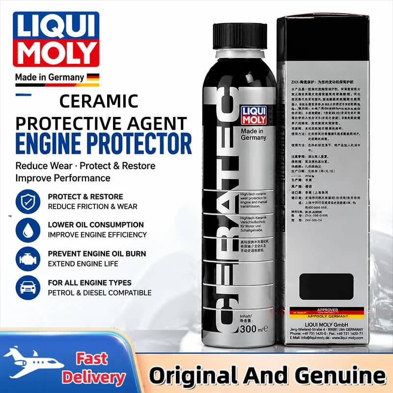 Liqui Moly 20988 Engine Oil Additive 300ML Ceramic Anti-wear Power Enhancing Agent for Engine Maintenance