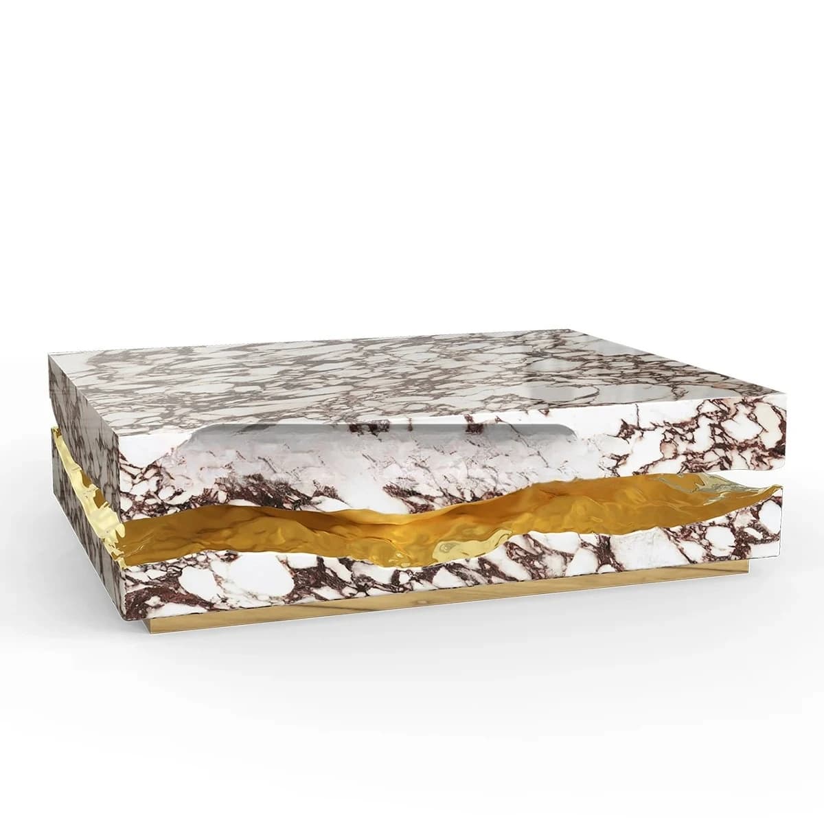 -ForLuxury Living Room Decorative Modern Square Marble Coffee Table&