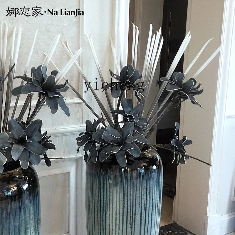 DSA high simulation flower ornament, living room TV cabinet floor-to-ceiling large vase, fake flower ornament