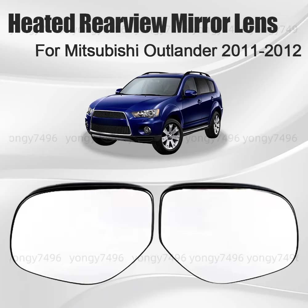 Car Wide Angle Heated Rearview Mirror Lens For Mitsubishi Outlander 2011-2012 Cars Accessories Mirrored Glass Replace Upgrade