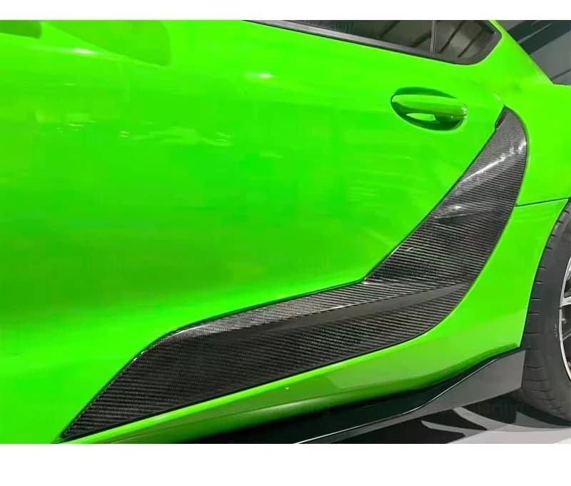 DRY Carbon Fiber Glass Door Side Garnish Trim Cover Guard for 19+ A90 A91 TRD Car Add on Protector