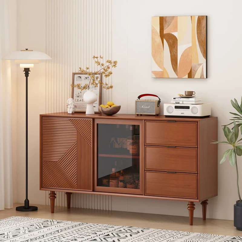 Trendy Vintage Living Room Cabinets Modern Nordic Aesthetic Elegant Display Cabinet Round Quality Cassettiera Home Furniture