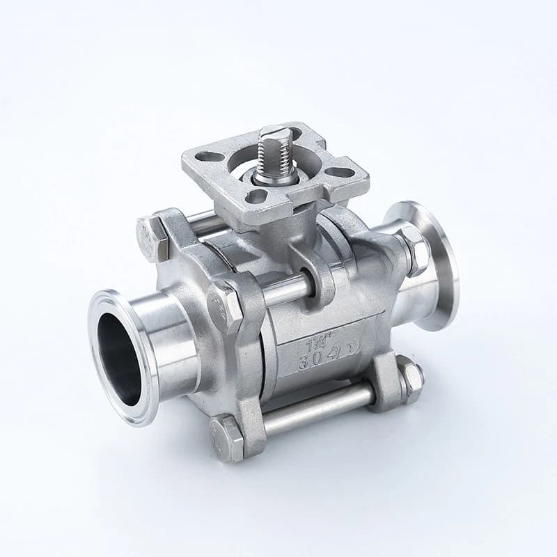 Quick Release Three-Piece Ball Valve with Platform Half Pack Ball Valve 304 Stainless Steel Three-Piece Straight Ball Valve