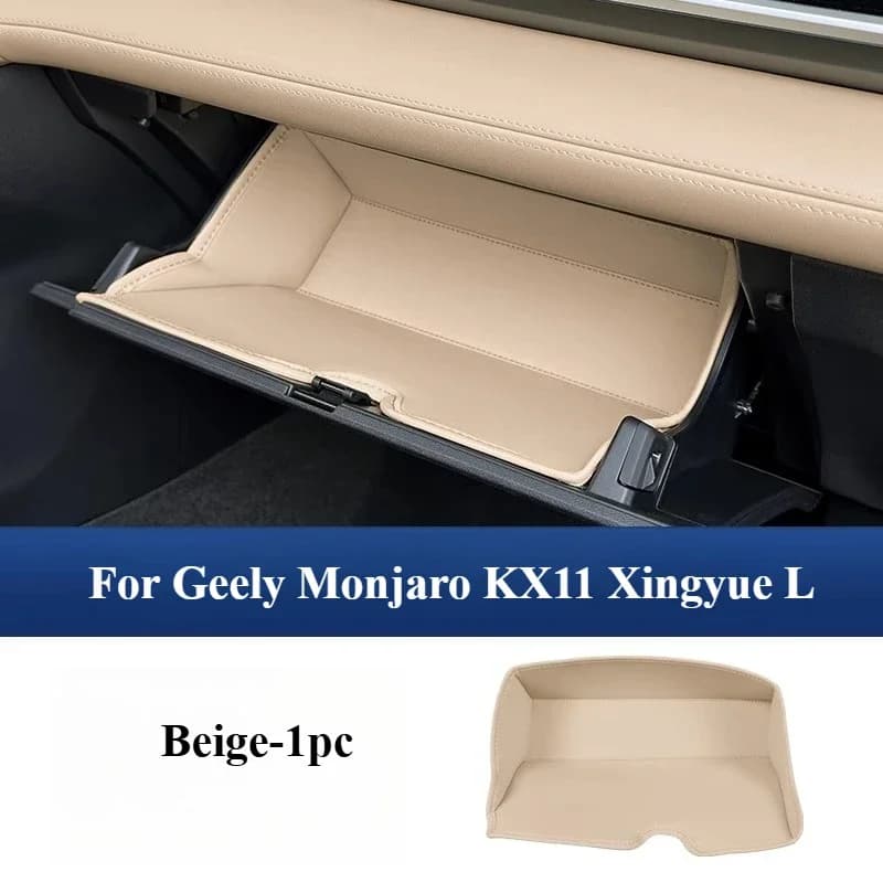 For Geely Monjaro KX11 Xingyue L 2021-2025 Car Copilot Storage Box Protective Pad Mats Interior Stowing Glove Box Storage Pocket