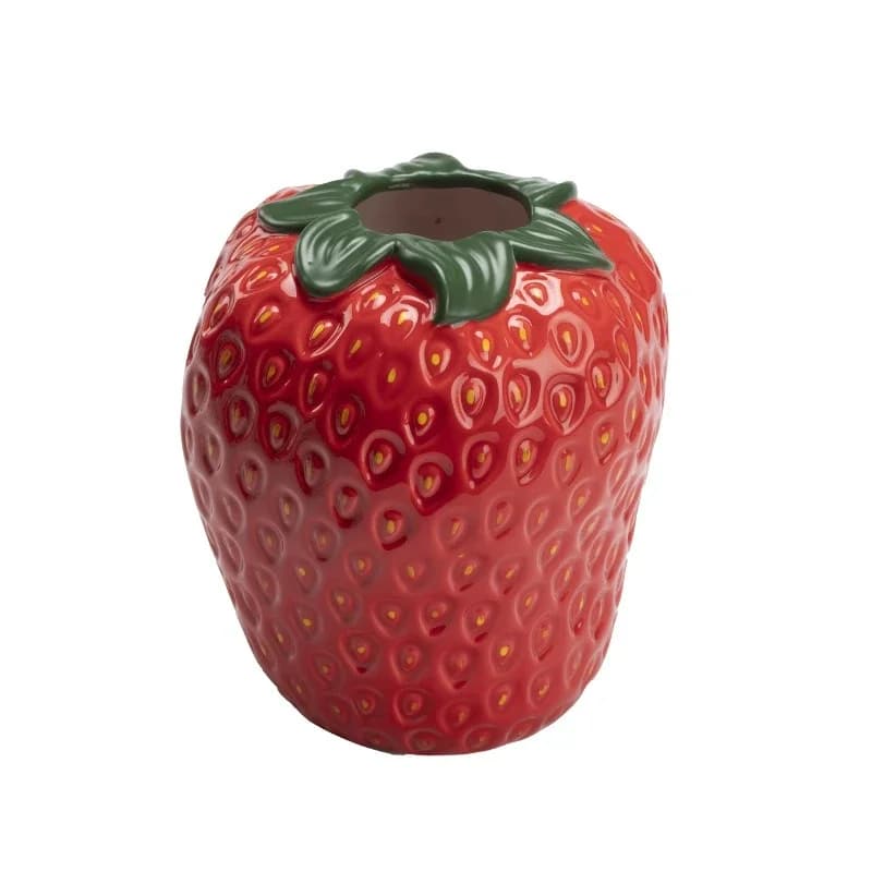 Strawberry vase ceramic hydroponic ins high value light luxury living room arrangement simulation large flower arrangement