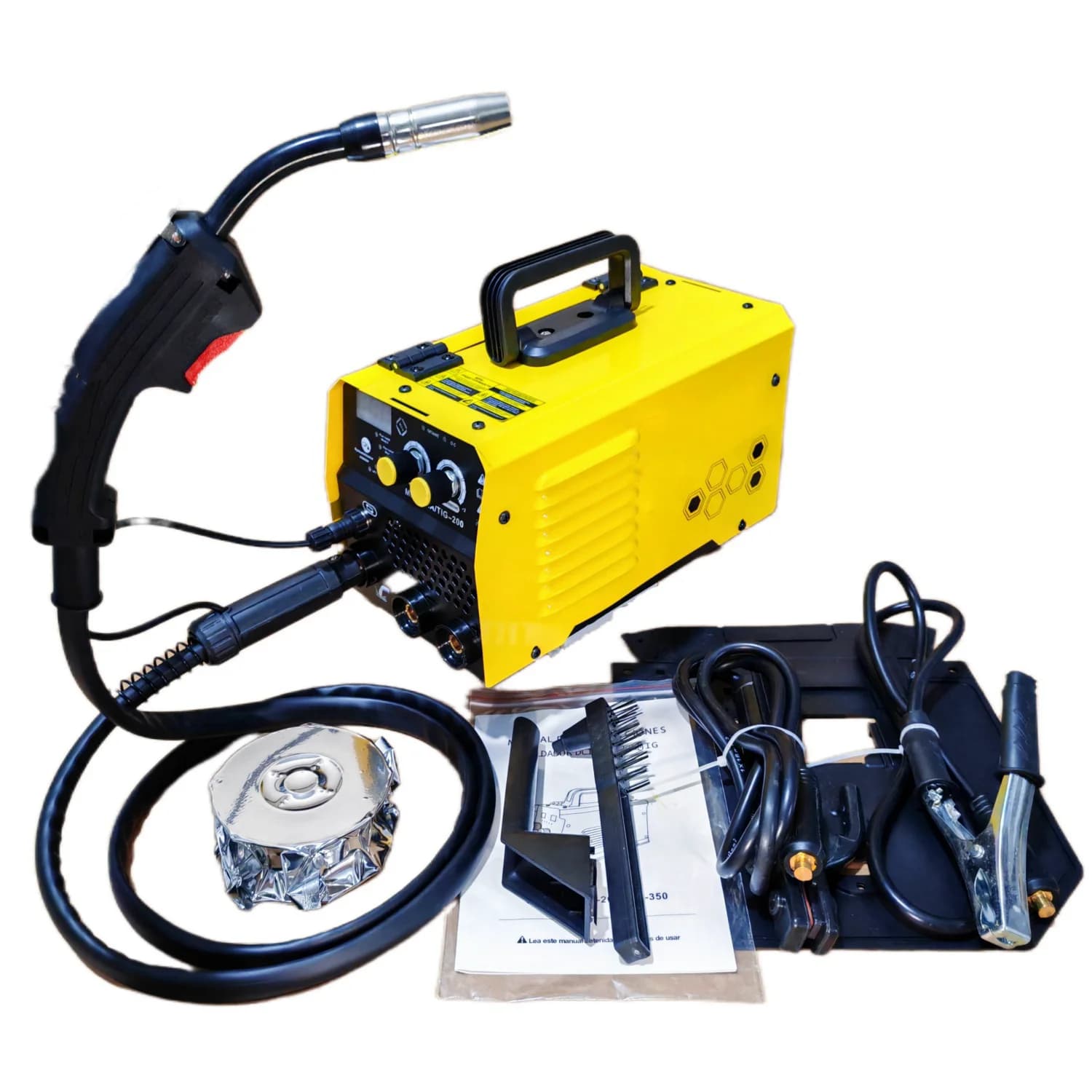 Mini 3-in-1 Welder Welding Wire No Gas Required IGBT Inverter Light Welder 110/220v