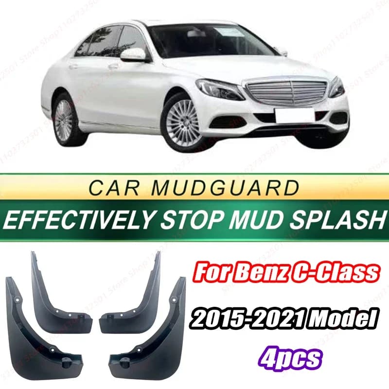 For Benz C-Class 2015-2021 Model 4PCS Front Rear Mud Flaps Splash Guards Fender Mudguards Auto Accessories