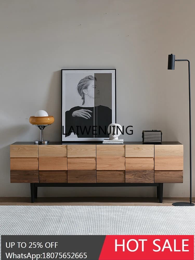 SGF TV cabinet pure solid wood living room audio-visual creative storage cabinet