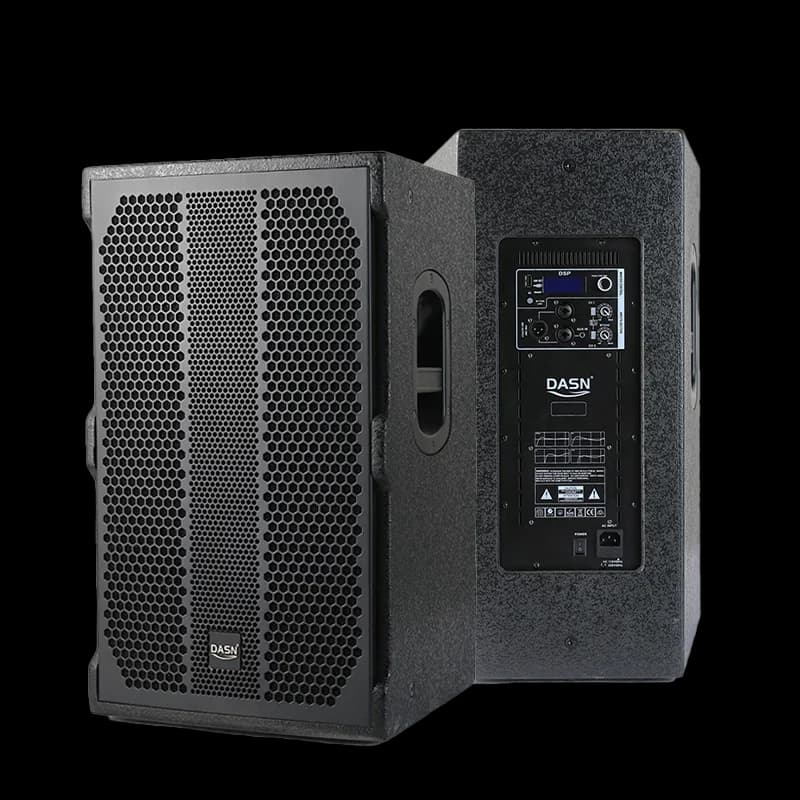 DASN Q12DC 12 Inch 2400W  DSP Active Full Frequency Wooden Cabinet Outdoor DJ Stage Home Theatre Speaker Audio PA System Sound