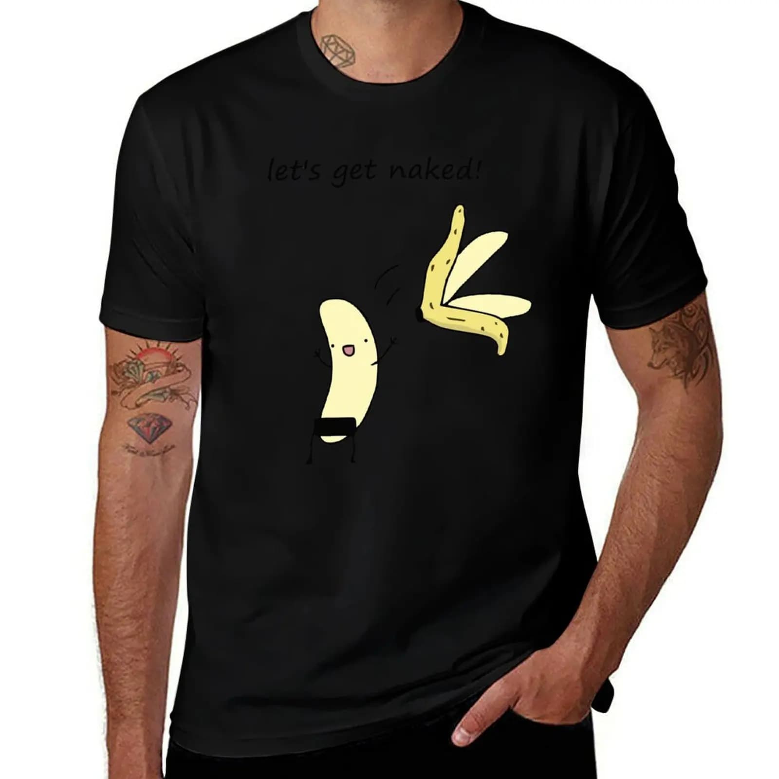 Let's get naked! T-Shirt Quick Dry Training Short Sleeve Tee T-Shirt