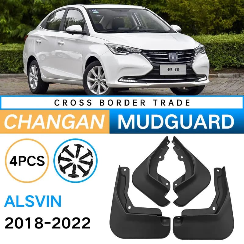 Car Auto Fender Mud Flaps Splash Guards Mudguard for Changan Alsvin 2018–2022 Wheel Well Cover Protection Accessories