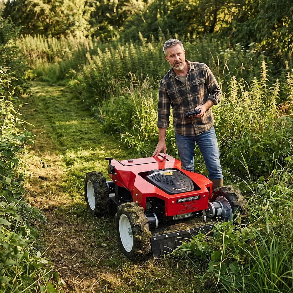 2026 Wheel Crawler Lawn Machine Remote Control Crawler Flail Agricultural and Garden Mower