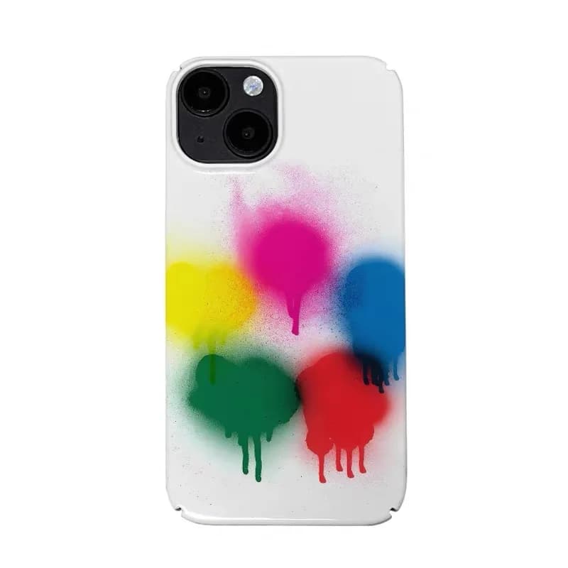 Ins Colorful Graffiti Art Phone Case for IPHONE 17 Air 16E 15 PROMAX 14 Plus 13 12 MINI 11 PRO 16Plus XR XS Acrylic Phone Cover