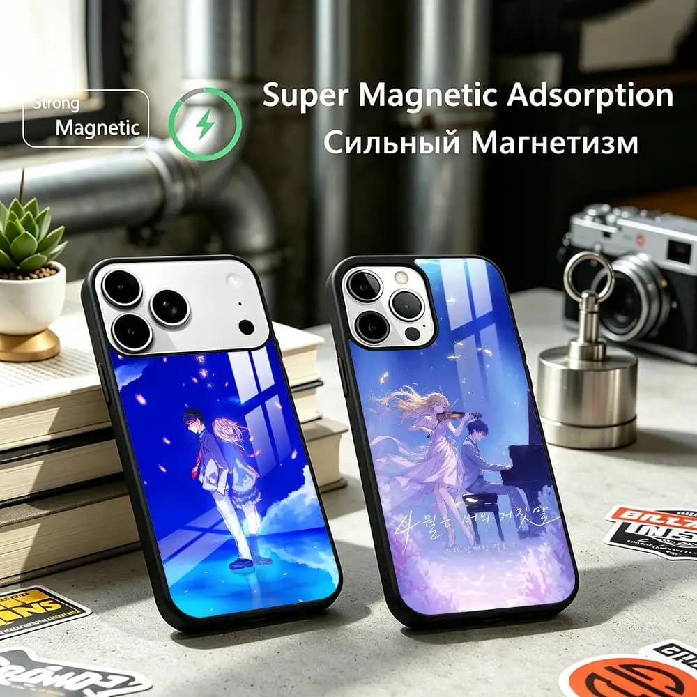 Your L-Lie in April Anime Phone Case For iPhone17,16,15,14,13,12 Plus,Pro Supports Magnetic Wireless Charging
