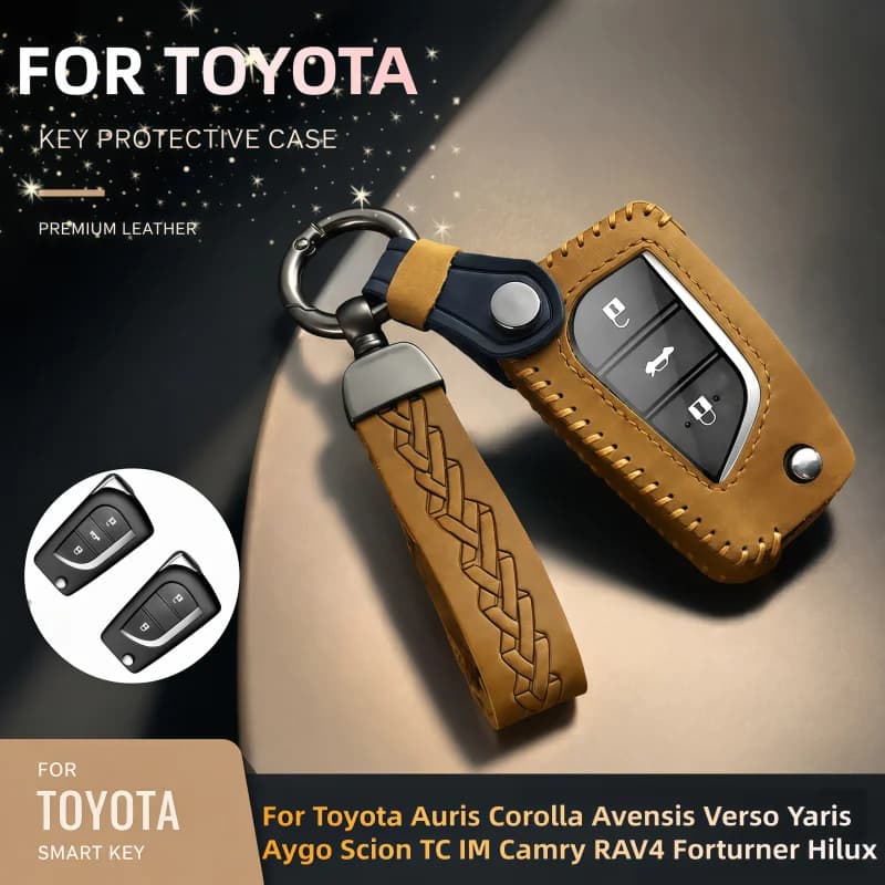 For Toyota Auris Corolla Avensis Verso Yaris Aygo Scion TC IM Camry RAV4 Forturner Hilux Car Smart Remote Shell Protector Cover