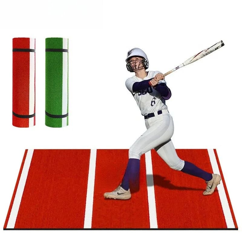 Non-slip thickened softball batting mat, pitcher batting training baseball mat