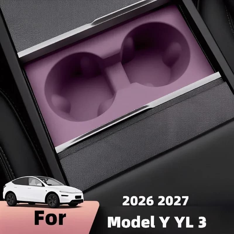 For Tesla Model Y YL 3 2026-2027 Central Control Water Cup Holder Limiter Interior Modification Storage Box Slot Car Accessories