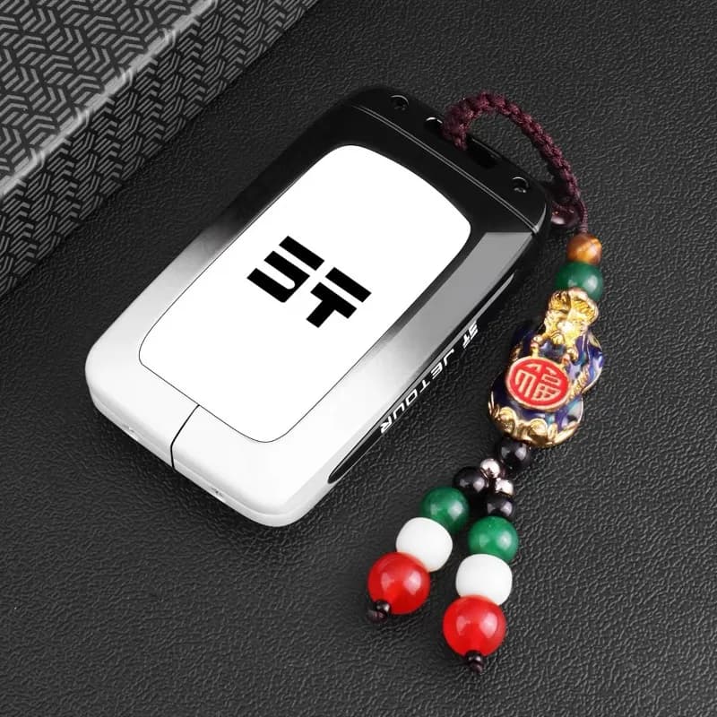 Premium Zinc Alloy Key Cover Case for Jetour G700 (2025) - Protective Key Fob Shell Key Bag Chain