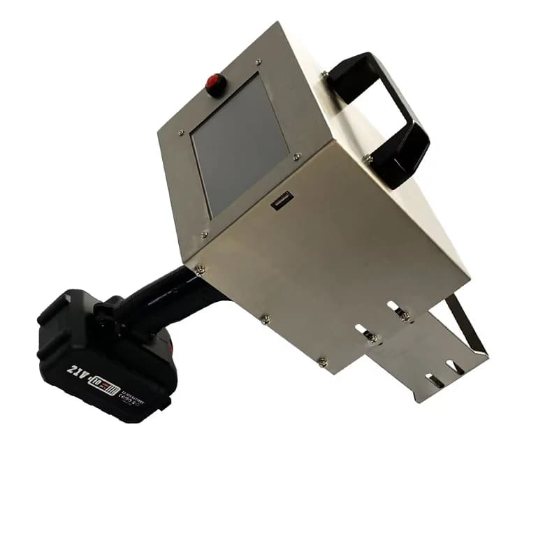 CNC Touch Screen Control Portable Handheld Lithium Battery Portable Metal Electric Dot Peen Marking Machine With 2 battery