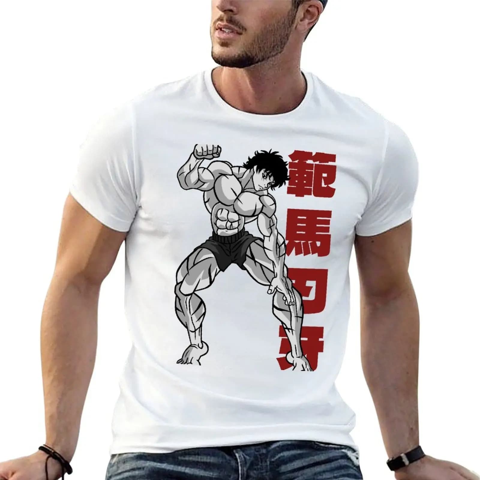 Baki T-Shirt cotton man t-shirts fashion shirts Men's clothing