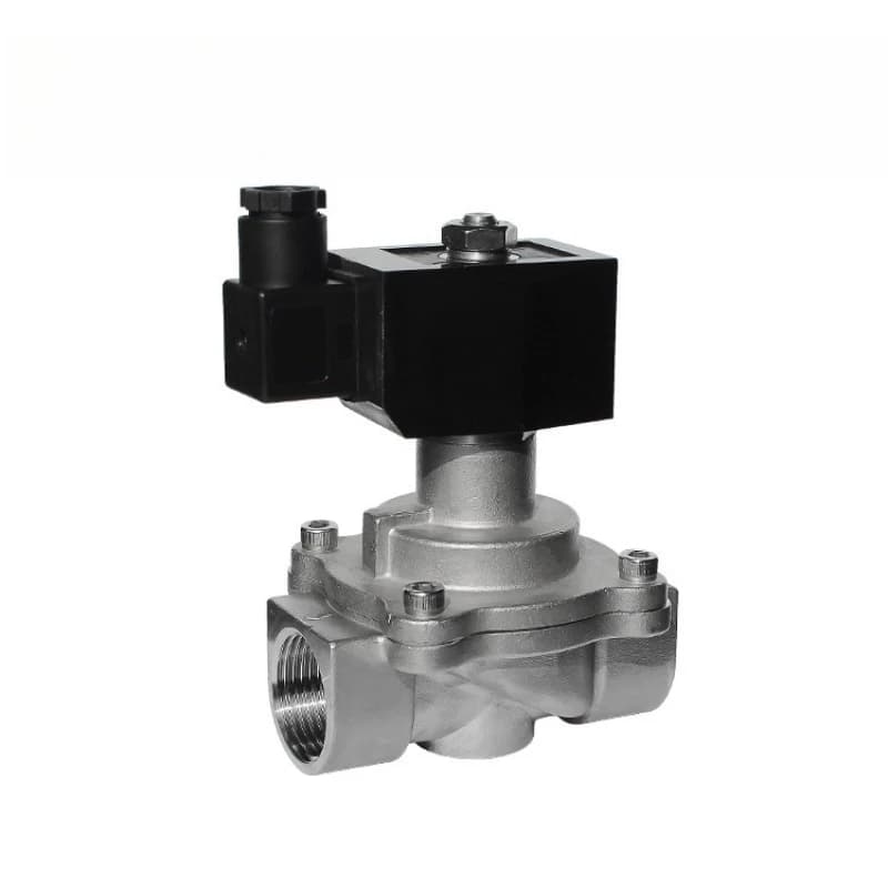 Normally closed solenoid valve piston steam stainless steel normally open high temperature applicable