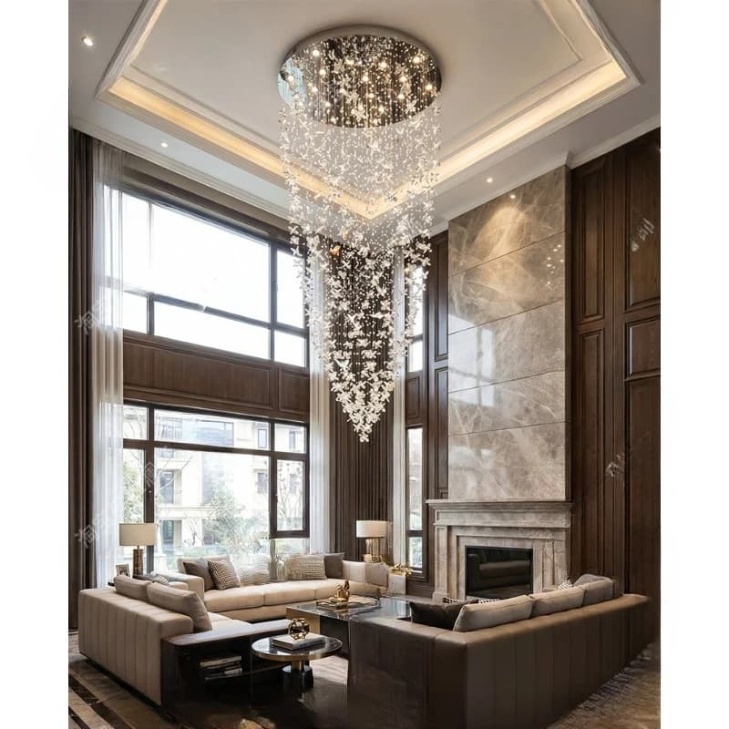Duplex floor crystal living room light loft empty hotel stair light