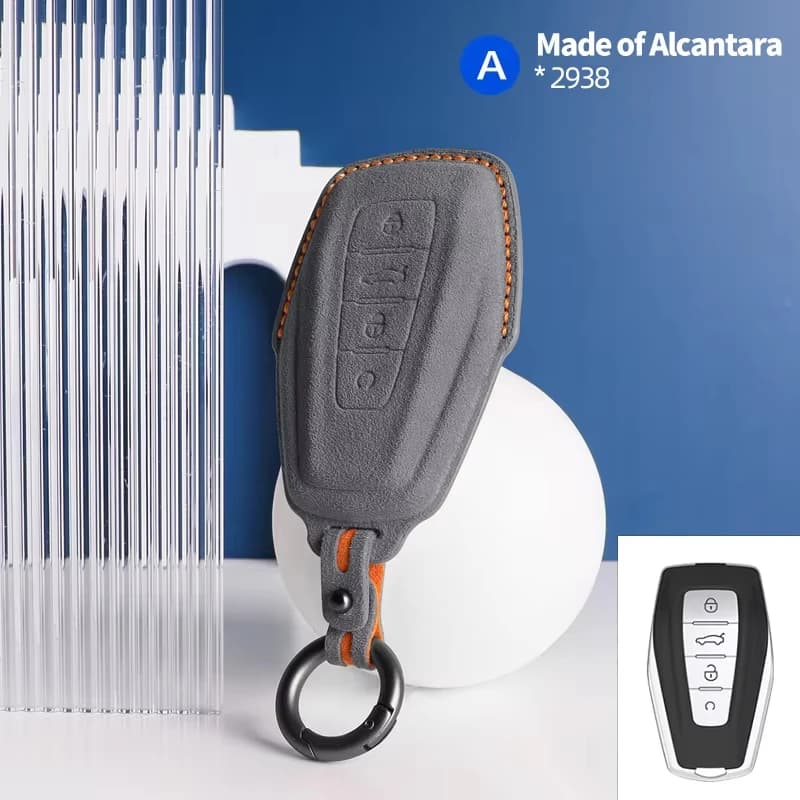 Car Key Case Cover Key Caver for Geely Emblem Coolray X6 GX7 Global Emgrand Hawk 2019-2020 4 Buttons Keychain Premium Fashion