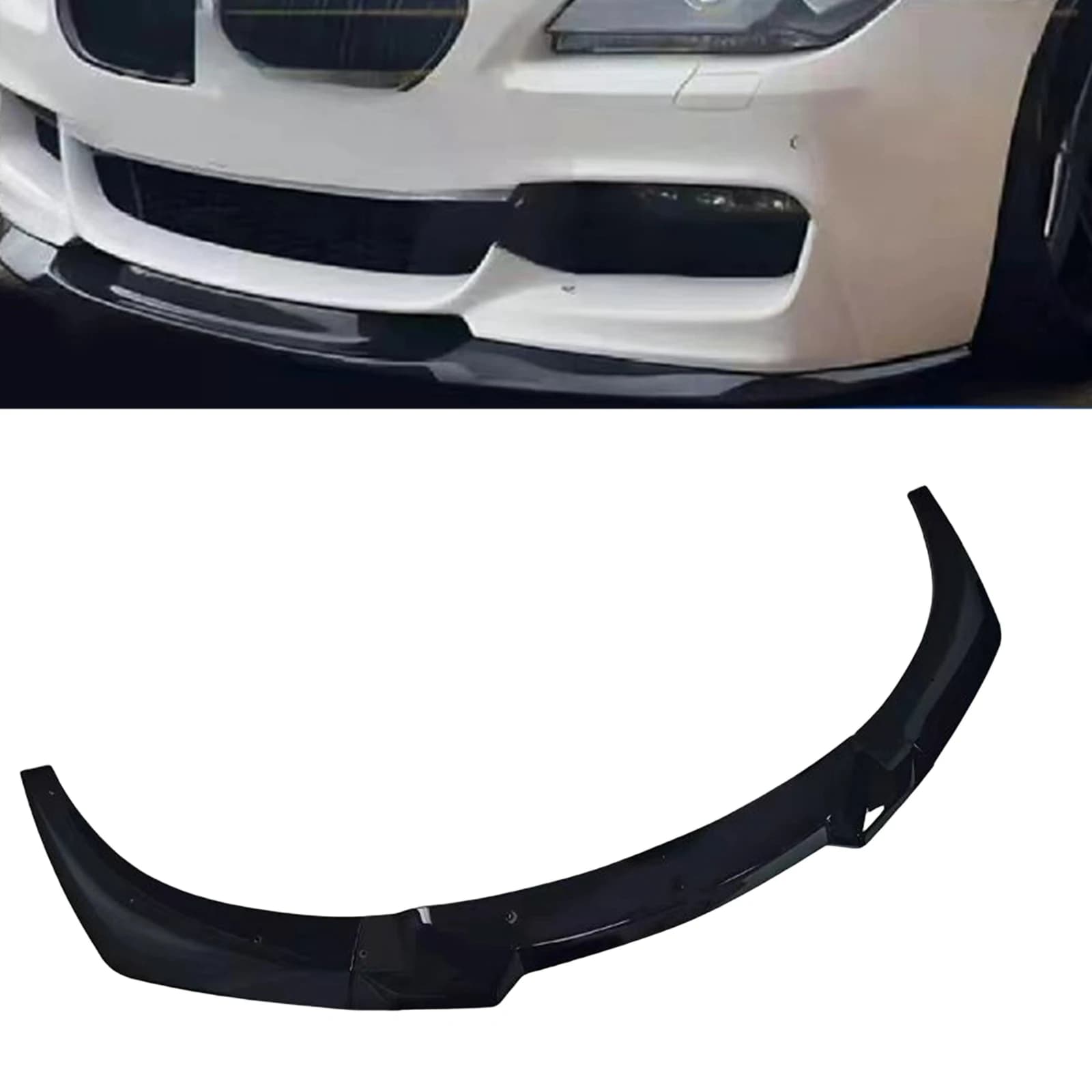 Front Bumper Spoiler Lip For BMW 6-Series F06 F12 F13 640i 650i M Sport Package 2012-2018 Car Lower Splitter Protector Blade Kit