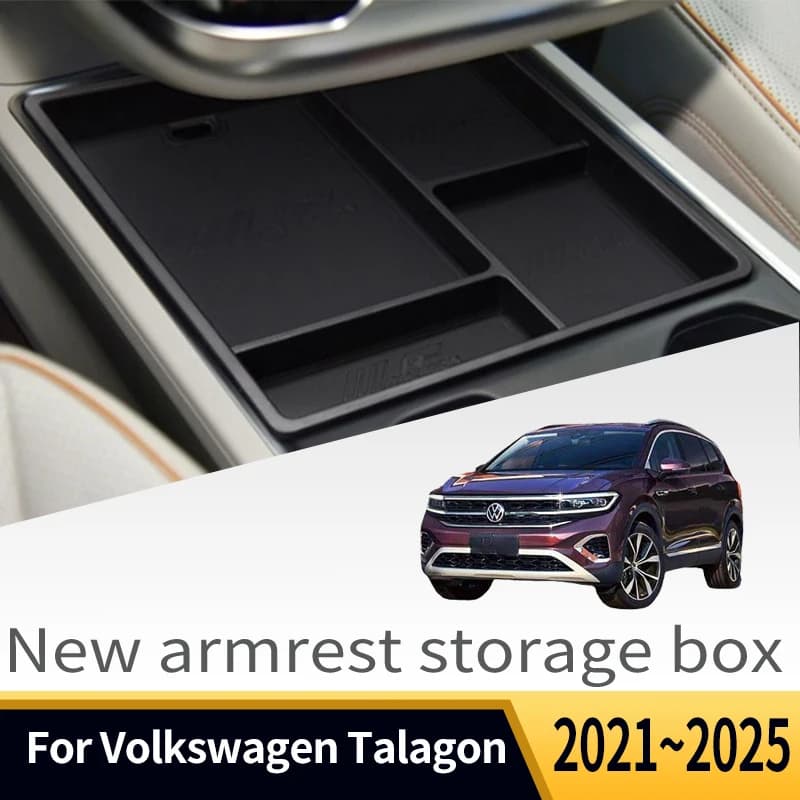 Auto Parts Suitable For Volkswagen Talagon 2021~2025 Car Central Control Armrest Storage Box Multifunctional Auto Accessories