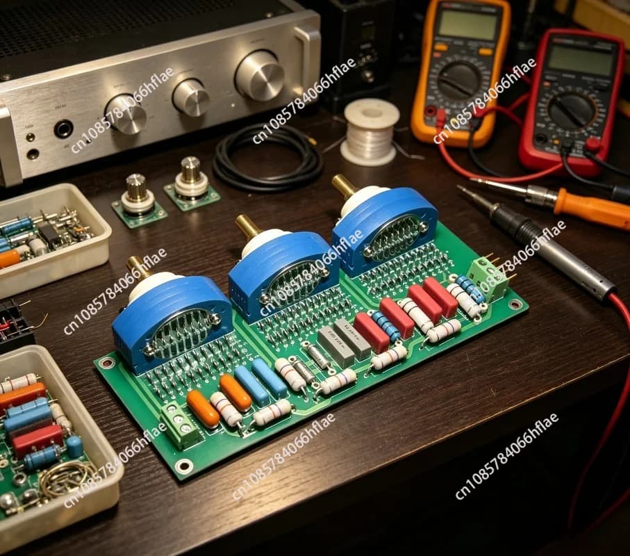 12-Step Attenuation Step Switch Tone Control Panel Low Distortion Treble Mid Bass Adjustment Board