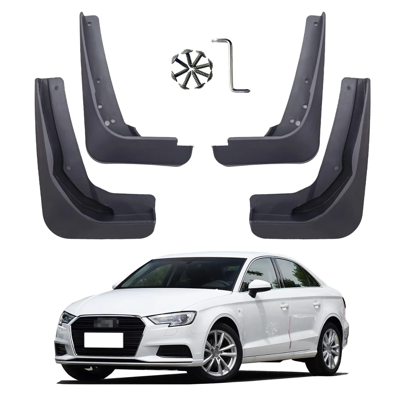 For Audi A3 Saloon Regular Edition Mud Flaps Splash Guards Audi A3 Saloon Mudguards 4pcs 2016-2020
