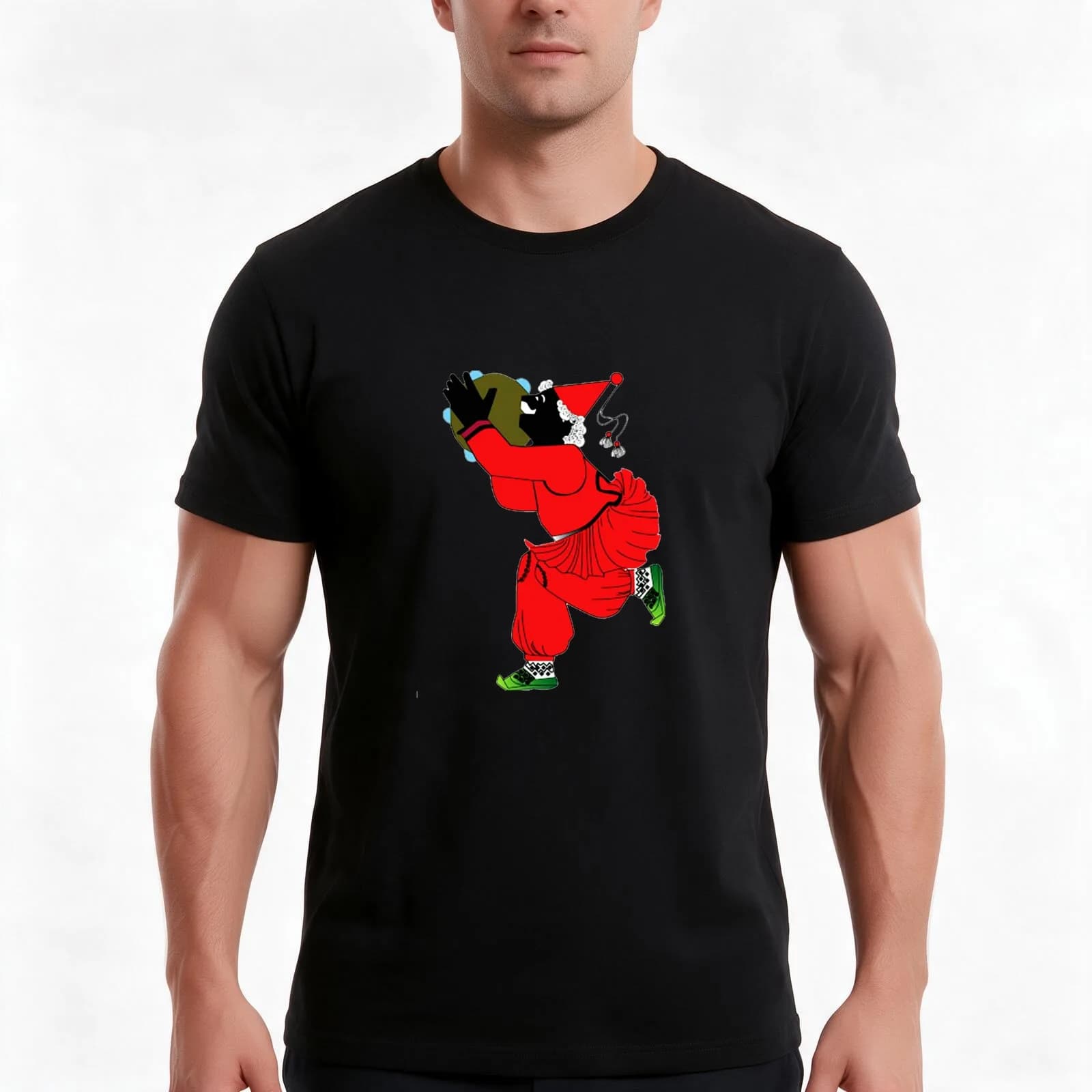 Haji Firouz and Tombak, symbols of Spring (Bahar) in Persian Culture T-Shirt, Summer Casual Cotton Tee, Vintage Graphic Print