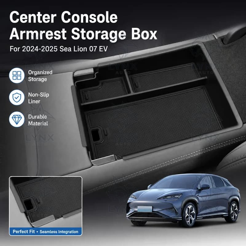 For BYD Seagull Center Console Lower Storage Box Compartment Organizer Tray Insert Car Interior Accessories Modification