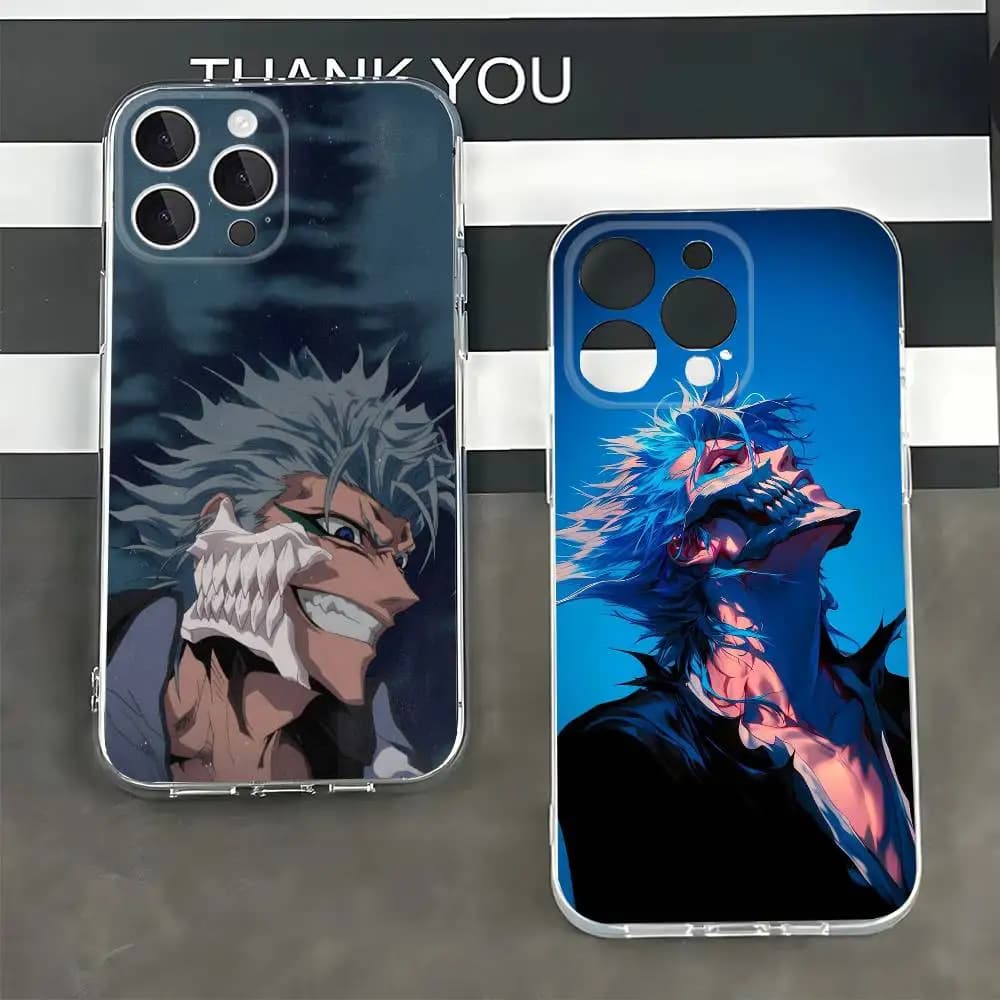 Bleach Grimmjow Phone Case For iPhone 17,16,15,14,13,12,11 Pro,Max,Plus,X,XS,XR,SE4,E Mini Transparent Soft Cover
