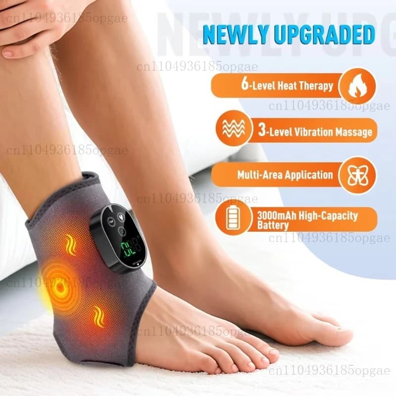 Foot Ankle Calf Wireless Heated Massager with Timing Control Rechargeable Size Suitable for Everyone 270 grams Lightweight