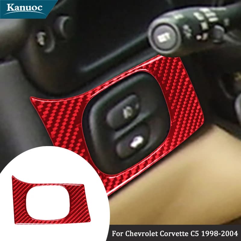For Chevrolet Corvette C5 1998 1999 2000-2004 Car Interior Decorative Accessories Carbon Fiber Headlight Switch Panel Stickers