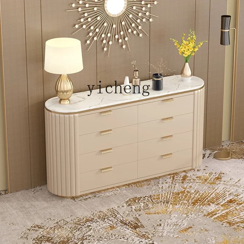 v9.9- light luxury chest cabinet simple modern marble locker living room bedroom drawer storage cabinet