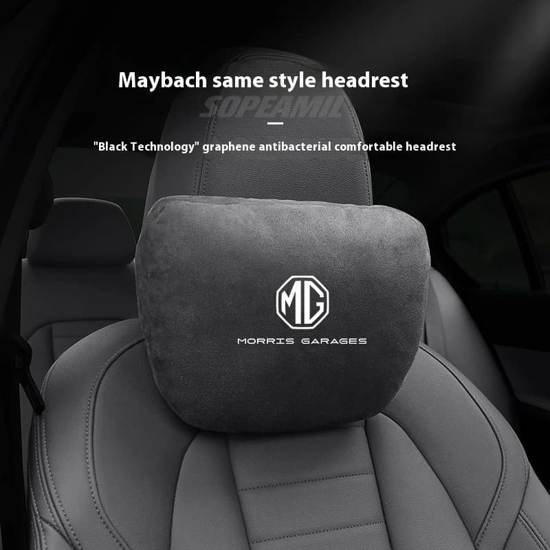 For MG ZS Hybrid+ HS ES5 MG4 S5 EV EZS ONE MG3 MG5 MG6 MG7 Suede Car Headrest Neck Support Seat Lumbar cushion Soft Neck Pillow