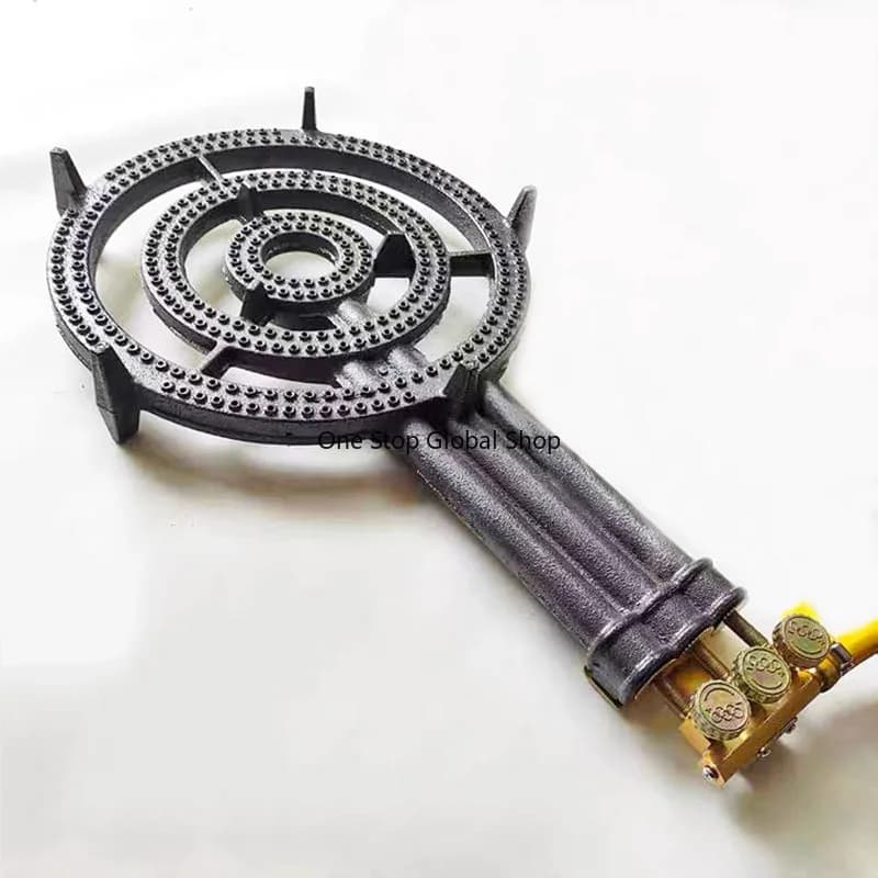 Restaurant hotel high-quality manual ignition big three-ring high-fire stove energy-saving kitchen gas stove