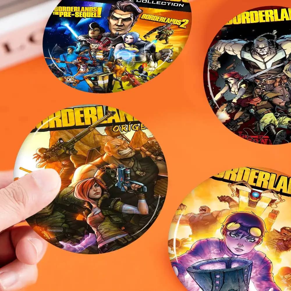 GAME B-BORDERLANDS Creative Pins Funny Faces Round Snap-in Brooch Badge Backpack Hat Accessories Jewelry Gifts