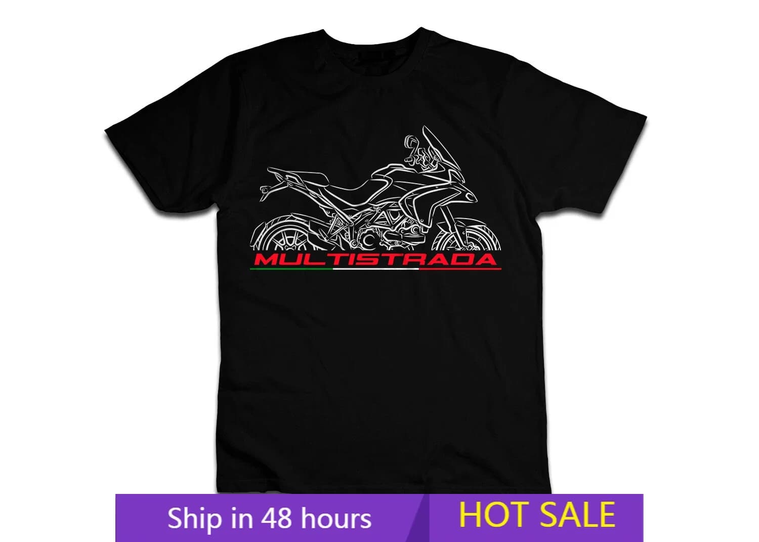 Motorcycle T-shirts Du/.ca.tis Multistrada 1200 1260 Motorcycle Tee Graphic Summer Short Sleeves Oversized Breathable Tee