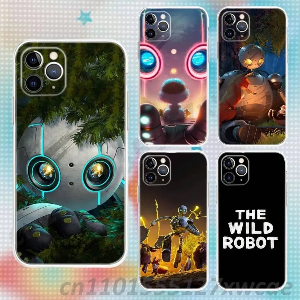 The W-WildS R-RobotS Transparent Phone Case For iPhone 17,13,15,12,11,14,16 Pro Max Mini 7,8 Plus SE4,17E Air Fundas