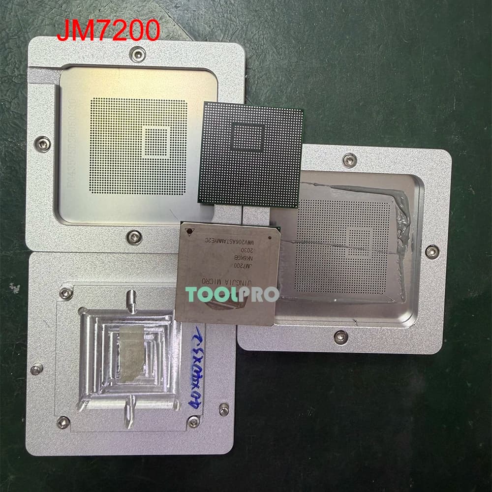 Chip Reballing Fixture GA104 3060 JM7200 LMXO3LF-6900C SPC5673KVMM1 PEX8112 PM41028B1F3E1 PPC440 Mobile Phone chip Reballing