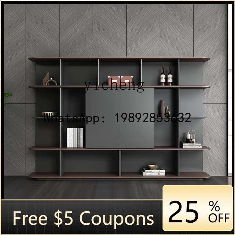AB    office file cabinet gray display background creative high cabinet data file opening method bookcase